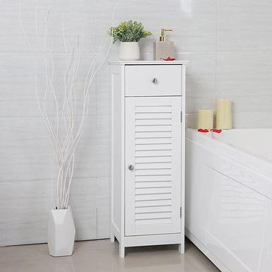 Baxton Studio Bauer 4-Drawer Bathroom Storage Cabinet in White