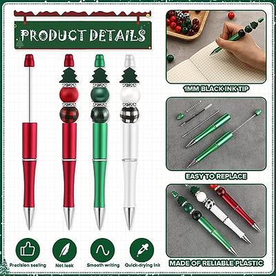 Colarr 16 Set Sports Bead Pens Bulk DIY Beadable Pens Making Kit Plastic  Assorted ball Beads Crystal Spacer Wood Ballpoint Pen with Black Refills  Pen