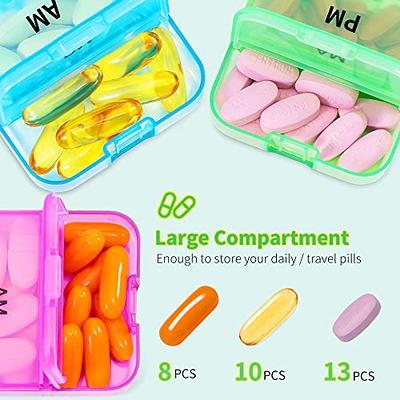 Zoksi Large Pill Organizer for Monthly, Vitamin Bottle Organizer with 7  Compartments, Supplement Organizer for Medicine Storage, Pill Dispenser for