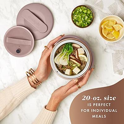 Crock-Pot Electric Lunch Box, Portable Food Warmer for Travel, Car,  On-the-Go, 20-Ounce, Blush Pink, Keeps Food Warm & Spill-Free, Dishwasher-Safe