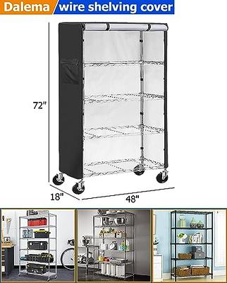 Dalema Waterproof Shelf Cover,Heavy Duty Dustproof Storage Shelving Unit  Cover,Durable Steel Organizer Wire Rack Covers,Shelf Display Rack Protector  Cover with Zipper.(Black,Fits 48x18x72 Shelf) - Yahoo Shopping