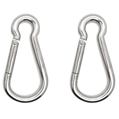 Large Spring Snap Hook Carabiner, 304 Stainless Steel Snap Hook Heavy Duty  Carabiner Clip, Stainless Steel Spring Snap Hook Carabiner Carabiner Outdoo