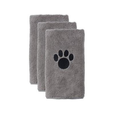 Messy Mutts Dog Drying Mat & Towel Cool Grey Small