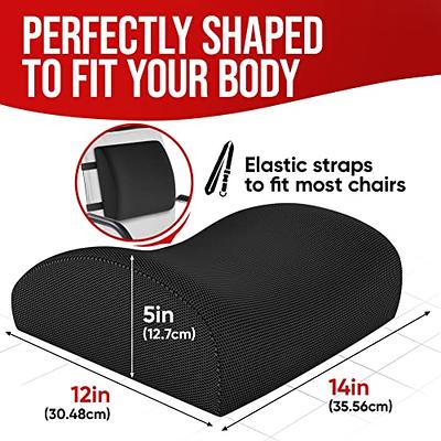 Memory Foam Seat Cushion For Office Chair, Desk, Car, Truck, And Airplane  Travel - Reduces Back Pain And Improves Comfort - Temu