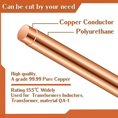 uxcell 1.2mm Dia Magnet Wire Enameled Copper Wire Winding Coil 32.8ft  Length Widely Used for Transformers Inductors