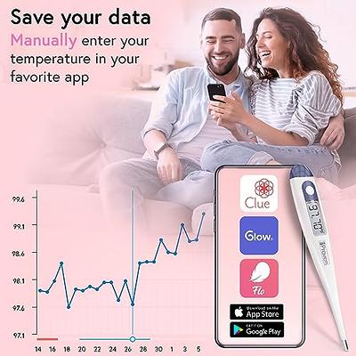  Digital Basal Body Thermometer, 1/100th Degree High Precision,  Quick 60-Sec Reading, Memory Recall, Accurate BBT Thermometer for Natural  Ovulation Tracking by iProven : Health & Household