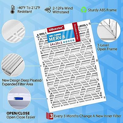 UBeesize Reusable Air Filter 10x20x1 (9-Pack), MERV 11 MPR 1200 AC/HVAC  Furnace Filters,Deep Pleated Air Cleaner, (Actual Size 9.5 x 19.5 x