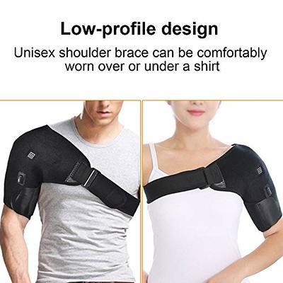 Heated Shoulder Brace Support Wrap, 3 Heat Settings, Heating Pad