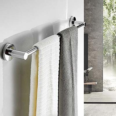 NearMoon Bathroom Towel Bar, Bath Accessories Thicken Stainless Steel Shower Towel Rack for Bathroom, Towel Holder Wall Mounted (1 Pack, Brushed