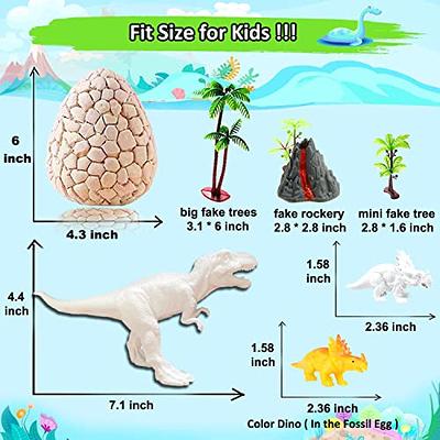 Dinosaur Painting with 6 Dinos & Painting Accessories, Children Fun Paint Your Own Dinosaur Art & Crafts DIY Dinosaur Toys for Preschool 3-5 Years Old