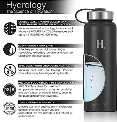 H2 Hydrology Growler Water Bottle With Handle Lid, Double Wall Vacuum  Insulated One Gallon Growler, Hot and Cold Leak Proof Sweat Free