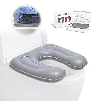 FOMI Toilet Seat Cushion | Strap Secured Comfortable Toilet Seat Riser Pad  for Elongated and Standard Bowls | Coccyx and Tailbone Back Pain Relief for