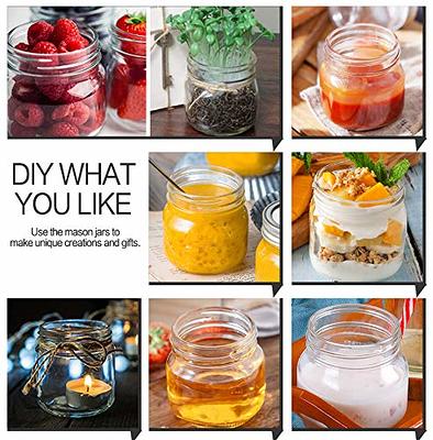 KAMOTA Wide Mouth Mason Jars 16 oz With Regular Lids and Bands, Ideal for  Jam, Honey, Wedding Favors, Shower Favors, Baby Foods, DIY Spice Jars, 12