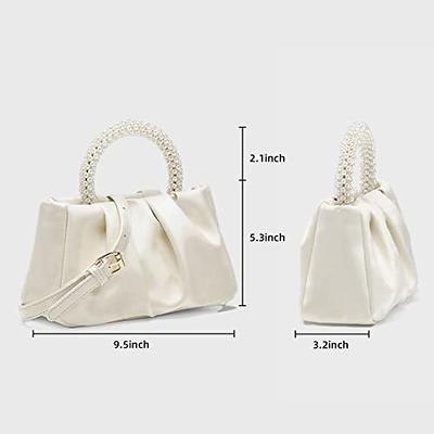 Pearl Handle Handbag, Women's Chain Crossbody Small Square Bag - Temu