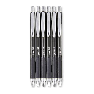 Paper Mate 1951719 InkJoy Black Ink with Black Barrel 0.7mm Retractable Gel  Pen - 12/Pack