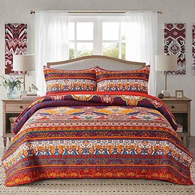 Reversible Floral Bedspread Quilt Set