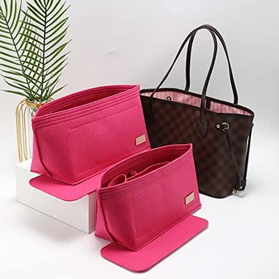 Doxo Purse Organizer Insert & Base Shaper 2pc Set, Felt Handbag & Tote Bag  Fit L Speedy 30 Nererfull PM More(M-Rose) - Yahoo Shopping