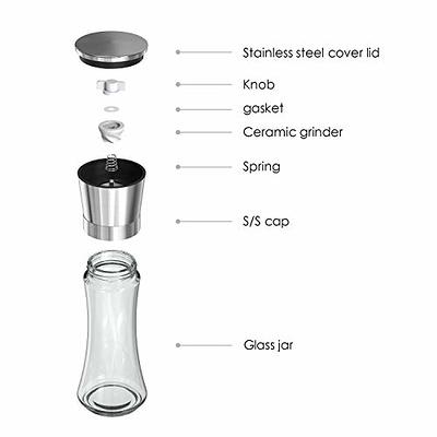 Kalorik Battery-Operated Salt-and-Pepper Grinder Set, Brushed