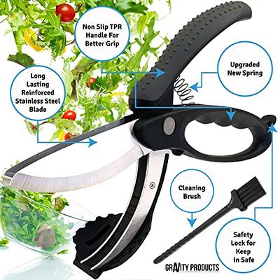 Salad Chopper, Double Blade Long Lasting Sharp Salad Cutting Tool with  Protective Covers