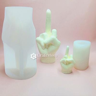 3D Middle Finger Candle Silicone Mold DIY Making Soap Plaster