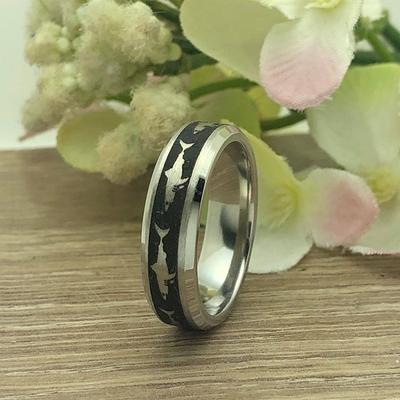 6mm His & Her Stainless Steel Rings, Personalize Stainless Steel Rings 