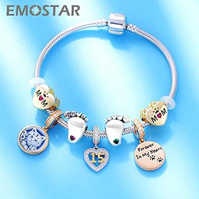 CharmSStory Heart I Love You Birthday Gifts Charms Bead for Charms Bracelet  & Necklaces