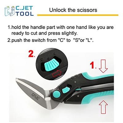 C.JET TOOL 10 Heavy Duty Scissors, Industrial Scissors