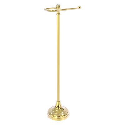 Clearview Collection Euro Style Free Standing Toilet Paper Holder - Unlacquered Brass / Twisted - Allied Brass