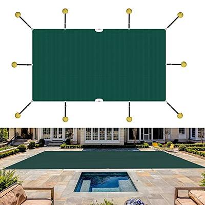 PATIO 16'x24'Ft Safety Winter Pool Covers for Inground Pools Mesh Rectangle  Swimming Pool Replacement Cover Bolts Included Wire Rope Hem All Edges for  Concrete Backyard Dark Green - Yahoo Shopping