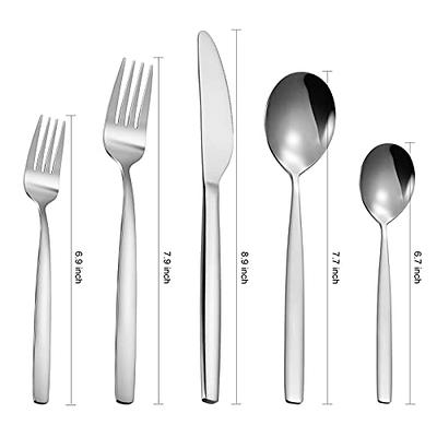 Cibeat 24-Piece Silverware Set with Steak Knives, Stainless Steel Flatware Set, Kitchen Cutlery Set for 4, Include Steak Knife/Fork/Spoon, Dishwasher