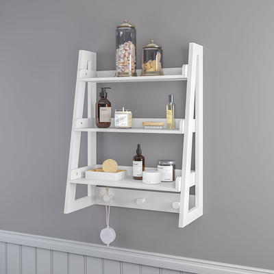 RiverRidge Home La Crosse 3 Hook Wall Shelf - Black