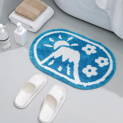 Bath Mat 40 x 60 cm, Bathroom Mat Absorbent, Non Slip, Soft, Fluffy,  Microfiber, Machine Washable Bath Mat, Thick Bath Rug Shower Bath Mat  Bathroom