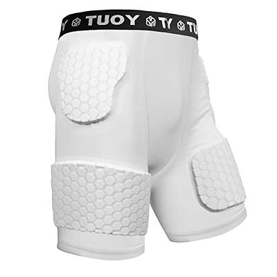 Jellybro Mens Padded Football Girdles Boys Youth Compression Shorts for  Basketball Paintball Skating Rugby White : : Sports & Outdoors