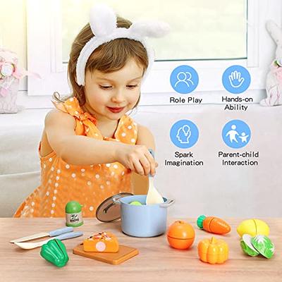 Kids Kitchen Fruit Vegetable Food Pretend Role Play Cutting Set Toys  Affordable 