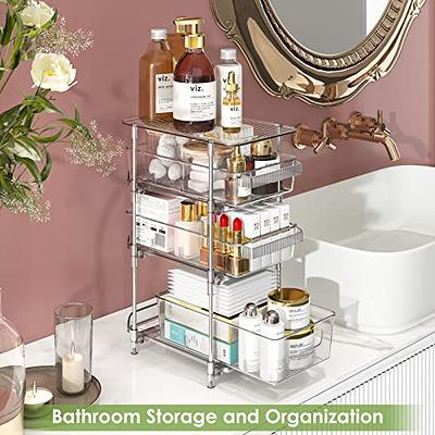 YOOMIDDA Bathroom Storage Organizer with Dividers, Multi-Purpose Kitchen  Under Sink Organizers and Storage Slide-Out, Closet Organization, Kitchen  Pantry Cabinet Medicine Bins (4 Tier) - Yahoo Shopping