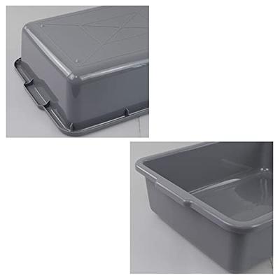 Dehouse 30 L Clear Large Storage Box, 4-Pack Plastic Storage Bins with Lids  and Wheels