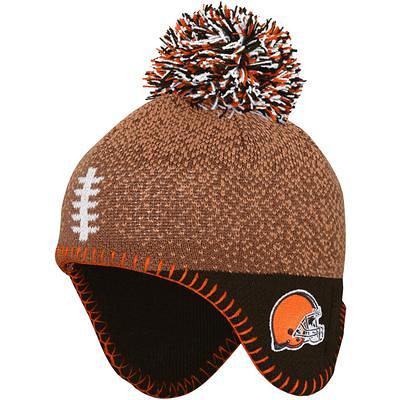 Men's '47 Brown Cleveland Browns Bering Cuffed Knit Hat with Pom