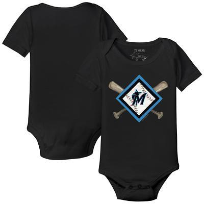 Seattle Mariners Tiny Turnip Infant Diamond Cross Bats Bodysuit - White