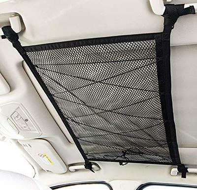 Kaskawise Car Ceiling Cargo Net Pocket,31x21 Adjustable Double
