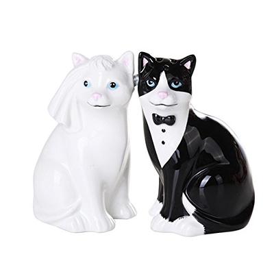 Wedding Cats Magnetic Ceramic Salt and Pepper Shaker Set - Yahoo Shopping