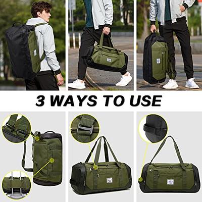Gym Bag for Men and Women Sports Duffle bag Travel Backpack Weekender  Overnight Bag with Shoes Compartment Black - MIYCOO