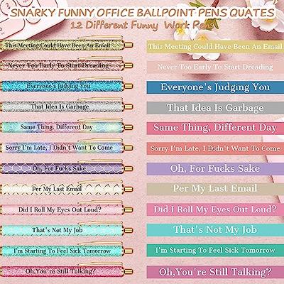 Snarky Funny Office Pens,12 Pcs Negative Sarcastic Hilarious