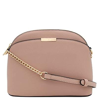 FashionPuzzle Saffiano Small Dome Crossbody bag with Chain Strap