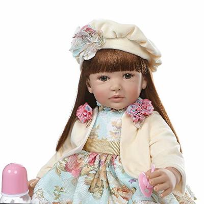 Reborn Doll Clothes 22 inch Toddler Girl Floral Dress 4 Pcs Sets