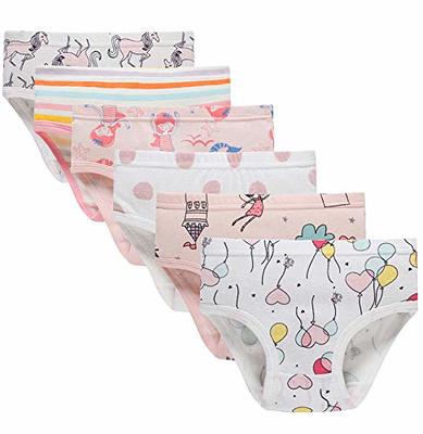 6 Packs Toddler Little Girls Cotton Underwear Briefs Kids Panties