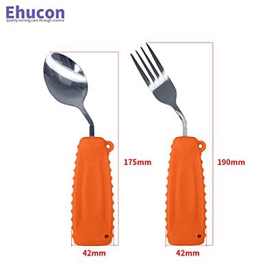 Adaptive Eating Utensils 4pc Easy Grip Silverware Stainless Steel