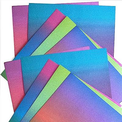 MULTI-COLORED GRADIENT - Glitter Cardstock 12x12 (Pack of 10), 12x12  Glitter Cardstock Paper, High Shiny Variety Pack Craft Paper, Glitter Paper  for DIY & Art Projects, Scrapbook Paper - Yahoo Shopping
