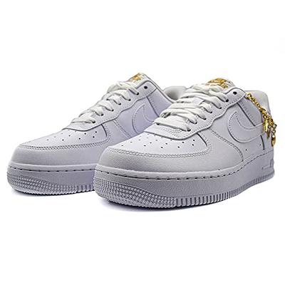 Nike Women's Air Force 1 Basketball Shoes, White/White-metallic Gold, 6.5