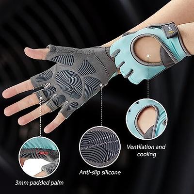 Glofit Workout Gloves for Women and Men, Weight Lifting Gloves Anti-Slip  Padded Palm, Light Weight Fingerless Powerlifting Fingerless Gym Gloves for  Exercise, Fitness, Training, Cycling Blue Medium