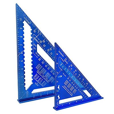 ASNOMY 7 Inch & 12 Inch Imperial Triangle Ruler, Blue Triangle Ruler Rafter  Square Protractor, High Precision Aluminum Alloy Triangle Ruler,Layout  Measuring Tool for Engineer Carpenter - Yahoo Shopping